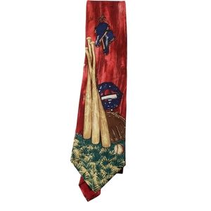 Zianetti Italian Silk Baseball Theme Tie
